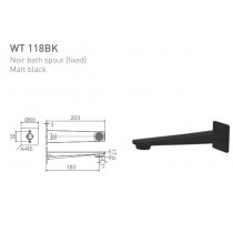 ECT Noir Bath Spout Matt Black